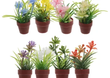 Enhance Your Dollhouse Decor with Realistic Miniature Bonsai Plant Set