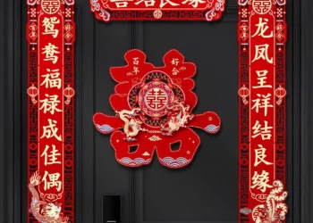 Enhance Your Wedding with Elegant Chinese Couplets for Door Decorations