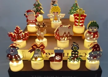 Transform Your Holiday Decor with This Festive LED Snowman and Santa Cabin Light