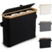 Maximize Bathroom Space with This Stylish Bamboo Toilet Paper Holder and Organizer
